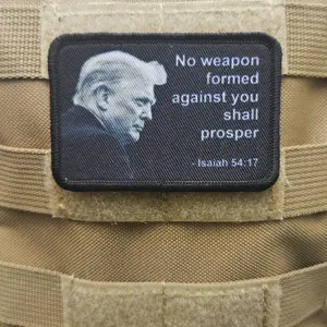 Isaiah 54:17 no weapon formed against me shall prisper bible verse patch t version 2x3 inches with hook and loop backing