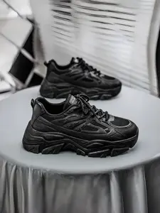 Teens' Korean Style Dad Shoes | Chunky White Platform Sneakers | Versatile Casual Wear Walking Shoes