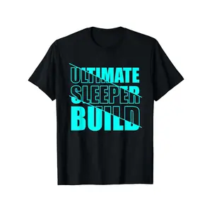 Ultimate Sleeper Build Print T Shirt, Tees for Men, Casual Short Sleeve T-shirt for Summer,Made in USA