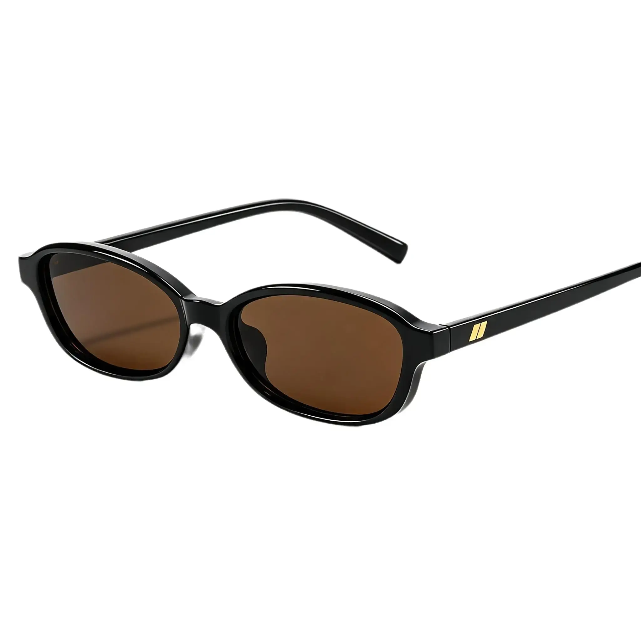 Women's Minimalist Narrow-Frame Small Oval Sunglasses - Female Stylish Accessories, Luxury Gold Finish Temples, UV400 Protection, Unisex Everyday Eyewear, Luxury Gold Finish Women's Sunglasses, Oval Women's Sunglasses