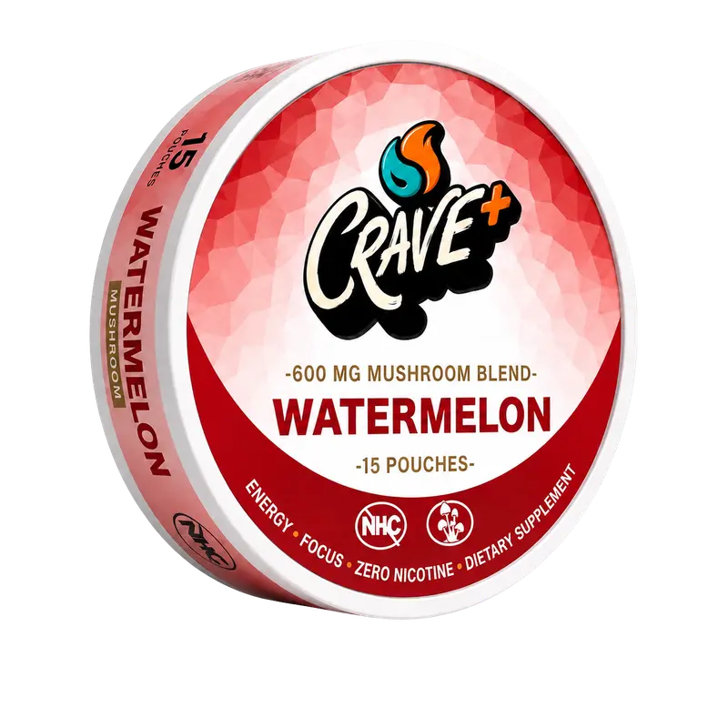 CRAVE Mushroom Pouches - Watermelon - 600 mg Blend - 15 Count
