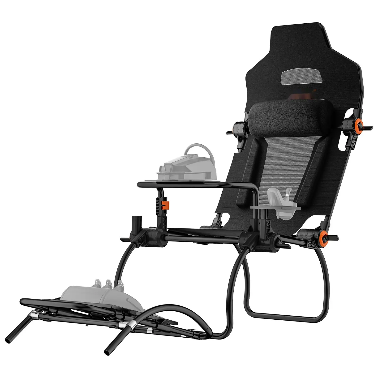 Folding Racing Wheel Stand For Sim Racing With Logitech G923 G920 G29, Adjustable Height And Tilt, Foldable Steel Frame, Anti-Slip Feet, Quick-Release Clamp, Desk Clamp Mount, Compatible With GT And Formula Mode