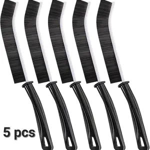 5pcs-Multi-Purpose Crevice Cleaning Brush - Durable Hard-Bristled Crevice Brush for Kitchen, Bathroom, Window & Stove - Essential Household Cleaning Tool with Ergonomic Handle, Household Cleaning Tool | Ergonomic Handle Brush