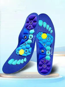 Magnetic Massage Insoles, Blue, Arch Support, Promote Circulation, Unisex Non-Slip Eva Shoe Liner, Treat Plantar Fasciitis, Magnetic Acupressure Insoles