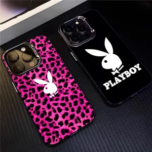 Play BOY Phone Case for iPhone Air 17 Pro Max 16 e 15 14 13 12 11 XR XS mini Pro Max Plus Soft Silicone Black Cover