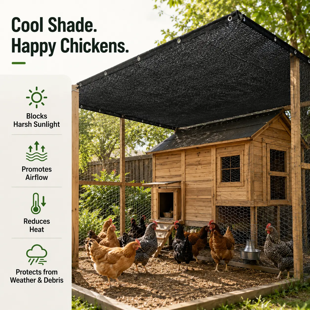 10 ft × 13 ft rectangular heavy-duty garden sunshade net canopy, outdoor sun shade mesh tarp, durable outdoor shade net, black woven mesh fabric with metal grommets for patio, garden, and greenhouse