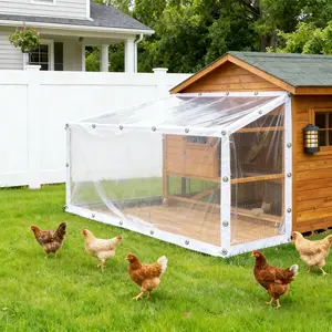 Large 10 x 13FT Clear Thicken Waterproof Tarp Rainproof Covering Reusable Tarp with Grommets Snowproof Poly Tarpaulin for Patio Plants Henhouse Garden Porch Christmas gifts for family Winter Essentials