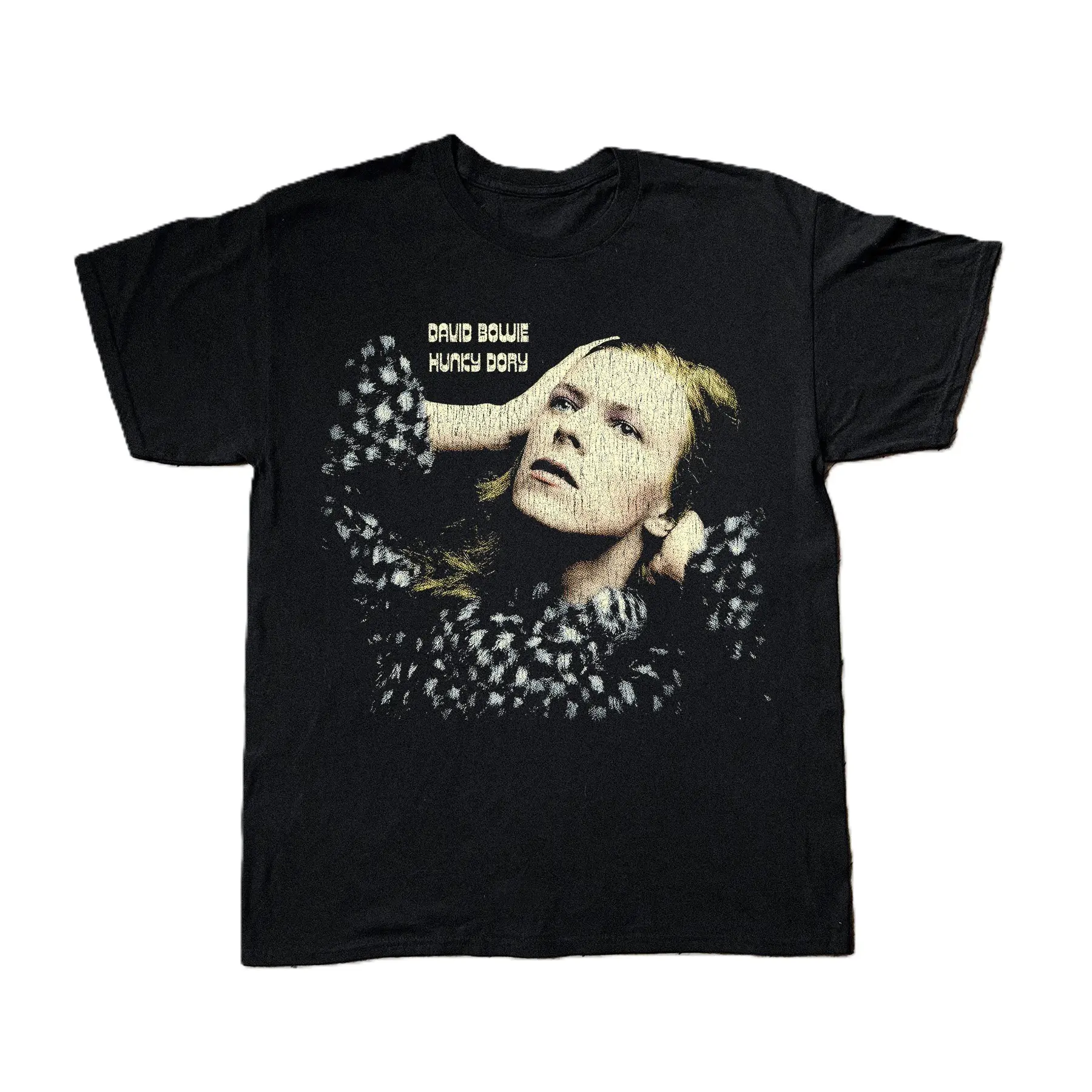 GILDAN BOWIE HUNKY DORY UNISEX BLACK T-SHIRT
