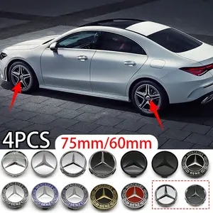 Mercedes-Benz Car Wheel Hub Center Caps, Special Fit Wheel Hub Center Caps for Car Tires, Personalized Modified Replacement Wheel Hub Protection Caps, Car Modified Wheel Hub Accessories, Fit for Mercedes-Benz C-Class/E-Class/S-Class/A-Class/GLC/GLE/GLS