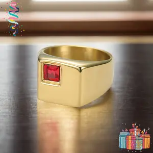 1pc Stainless Steel Luxury Classic Ring - European & American Elegant Light Luxury Costume Jewelry, Casual & Alternative Style for Daily Wear, Holiday Gift for Family, Stainless Steel Jewelry, Luxury Rings