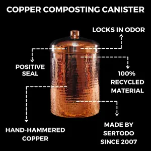 Copper Kitchen Compost Bin (Canisters) Plastic Container