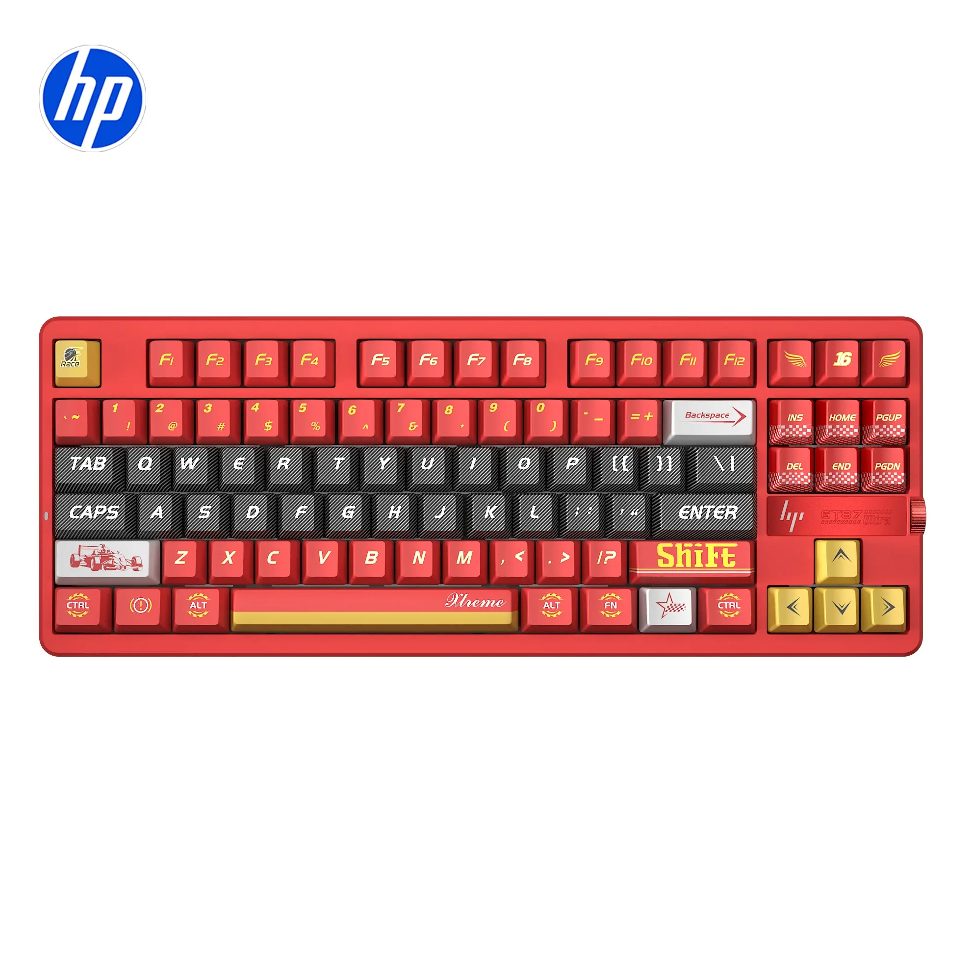 HP GT87 Mechanical Keyboard Customized Wireless Three-mode Gaming Computer and Office Use Pc Accessories Gaming PC Gaming Keyboard Tri Mode Keyboard
