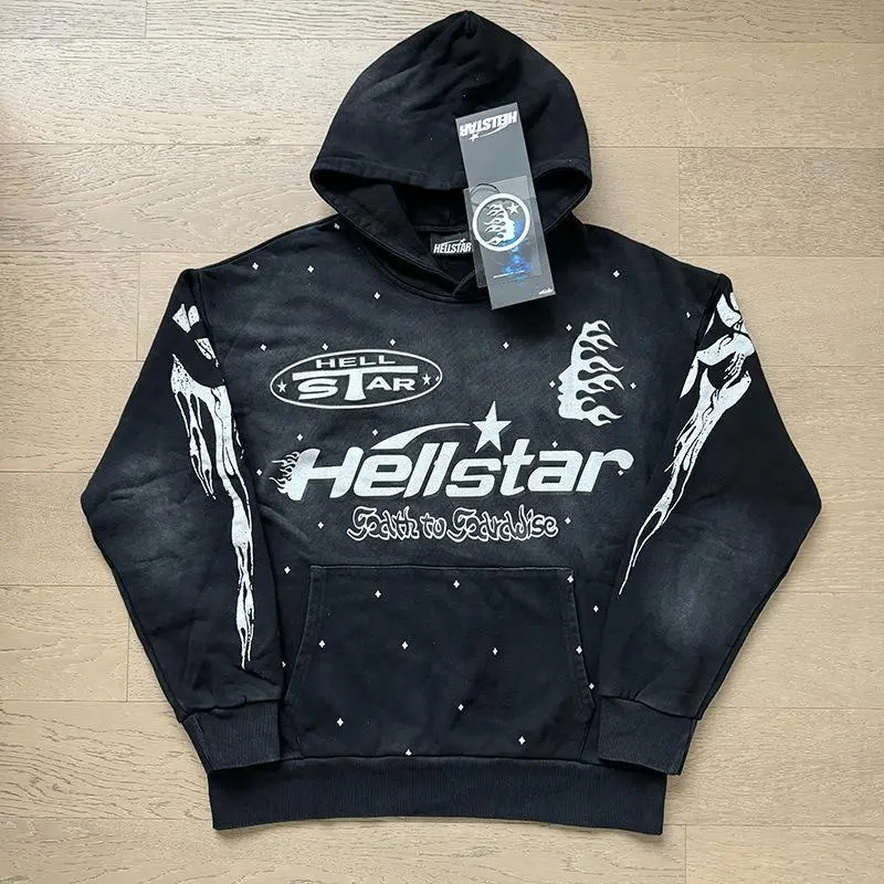 トップス HELLSTAR black crystal foodies black hellstar hoodie zip up - TikTok Shop