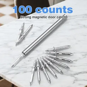 50/100 Counts Seamless Baseboard Screws,Double-Headed Skirting Thread Seamless Nail Non Marking,Anti-Wear Nails with Installation Tool.