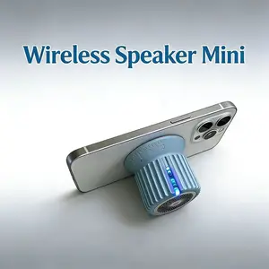 Magnetic Knob Speaker Waterproof High-Quality Sound Mini Portable Bathroom Gift for Couples, Wireless Bluetooth-compatible Audio Stereo Bass Boost