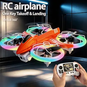 Beginner Drone Remote Control Airplane with Light Stunt Function, Four-Axis Quadcopter Toy, Fun Remote Control Toy, Durable Crash-Resistant Design, Perfect for Outdoor Activities and Gifting