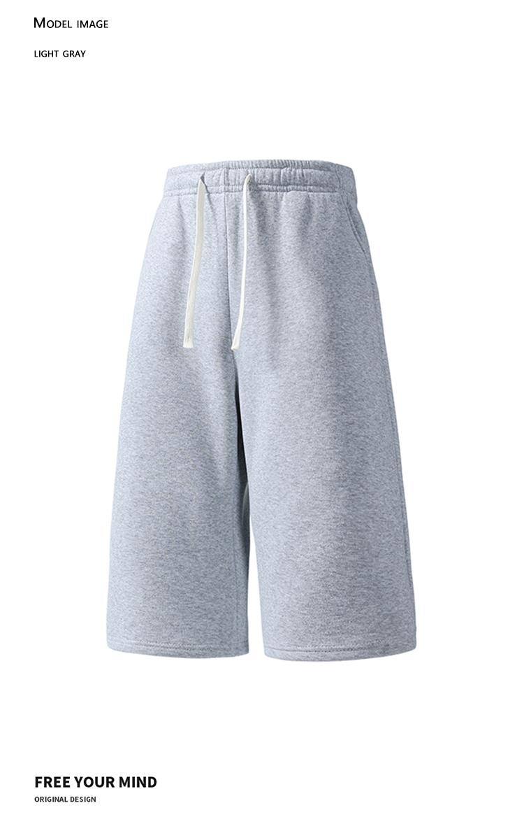 4-pack men’s 3/4 casual sweatpants, adjustable drawstring elastic waistband, loose straight cut, skin-friendly breathable fabric