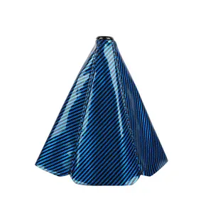 CARBON FIBER BLUE SHIFT BOOT STITCH FOR GEAR COVER SHIFTER SHIFT KNOB