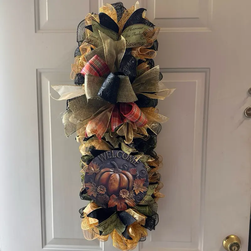 30 inch Swag Wreath - Fall Door Decor Hangable