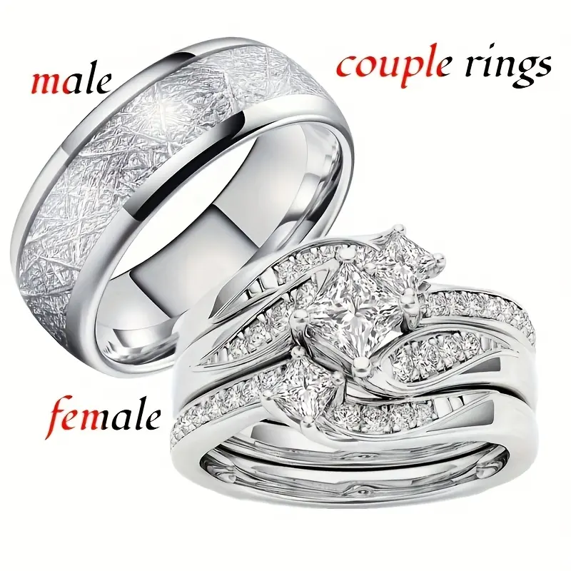 Stainless Steel Ring with a Cubic Zirconia Stone, Classic Solitaire Band for Men and Women, Wedding Engagement Anniversary Jewelry, Sizes 5-11, Men's Jewelry, Round Solitaire Ring, Artificial Gemstone Ring