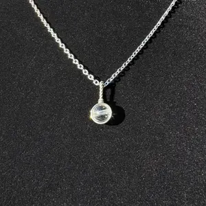 Clear Quartz Pendant Reiki Charged Handmade Crystal Necklace