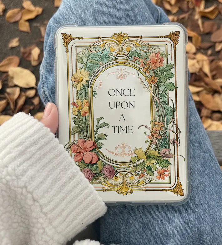 Romance Kindle Insert for Clear Case, Aesthetic Ebook Device Accessory, Cozy Reading Decor for Book Lovers