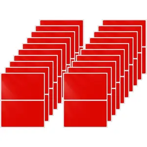 Colored Stickers 3x2 Inch Vinyl File Folder Sticker Red Rectangle Removable  Color Coding Moving Label for Boxes Office Inventory Labeling 40 count