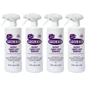 4 Pack Folex 32 oz Instant Carpet Spot Remover Carpet Cleaner - Removes Pet Accidents, Grease, Red Wine and More