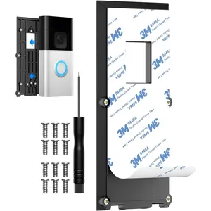 No Drill Ring Doorbell Mount - Compatible with Ring Video Doorbell 1/2/3/4,  Plus & Pro - Adhesive Mount for Apartments, -Free Installation