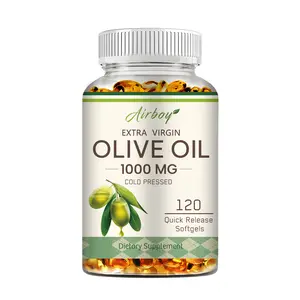 Airboy - Olive Oil Softgels 1000 mg | 120 servings | Extra Virgin Olive Oil | Cold Pressed Supplement | Gluten Free, Non-GMO