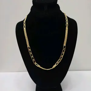 18K Gold Plated 18" Necklace.  For Men and women. Unique,  High quality,  Water Resistant,  Hypoallergenic,  Nickel Free, Every day, Party, Gift idea .