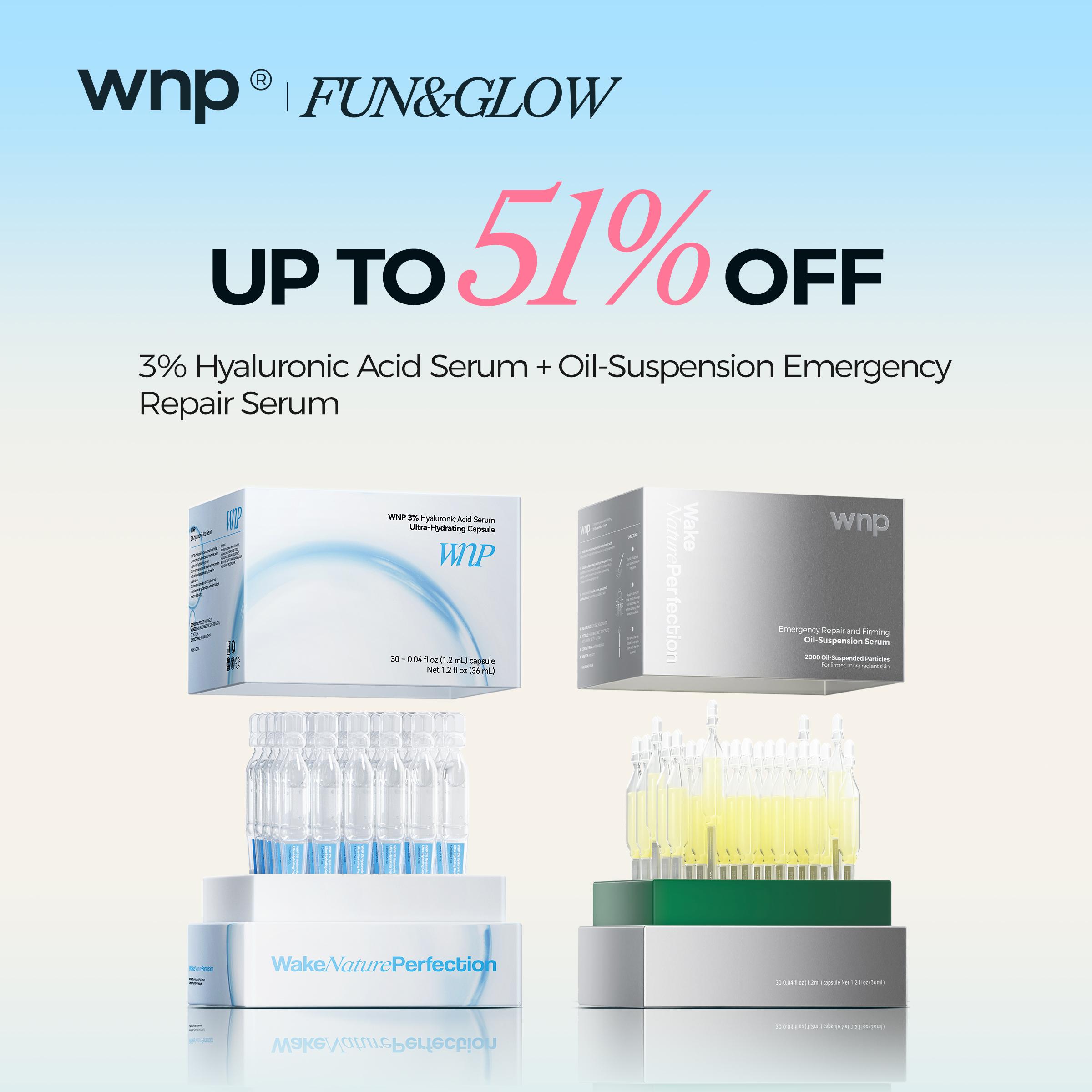 [WNP Official] 3% Hyaluronic Acid Serum + Emergency Repair Oil-Suspension Serum for All Skin Types - Comfort Repair Skin Skincare
