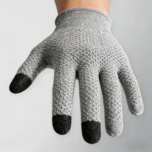 Cut Resistant Gloves Level 5 Protection With Touchscreen Capability Grey For Kitchen Gardening Wood Carving Safety Gear For Hands