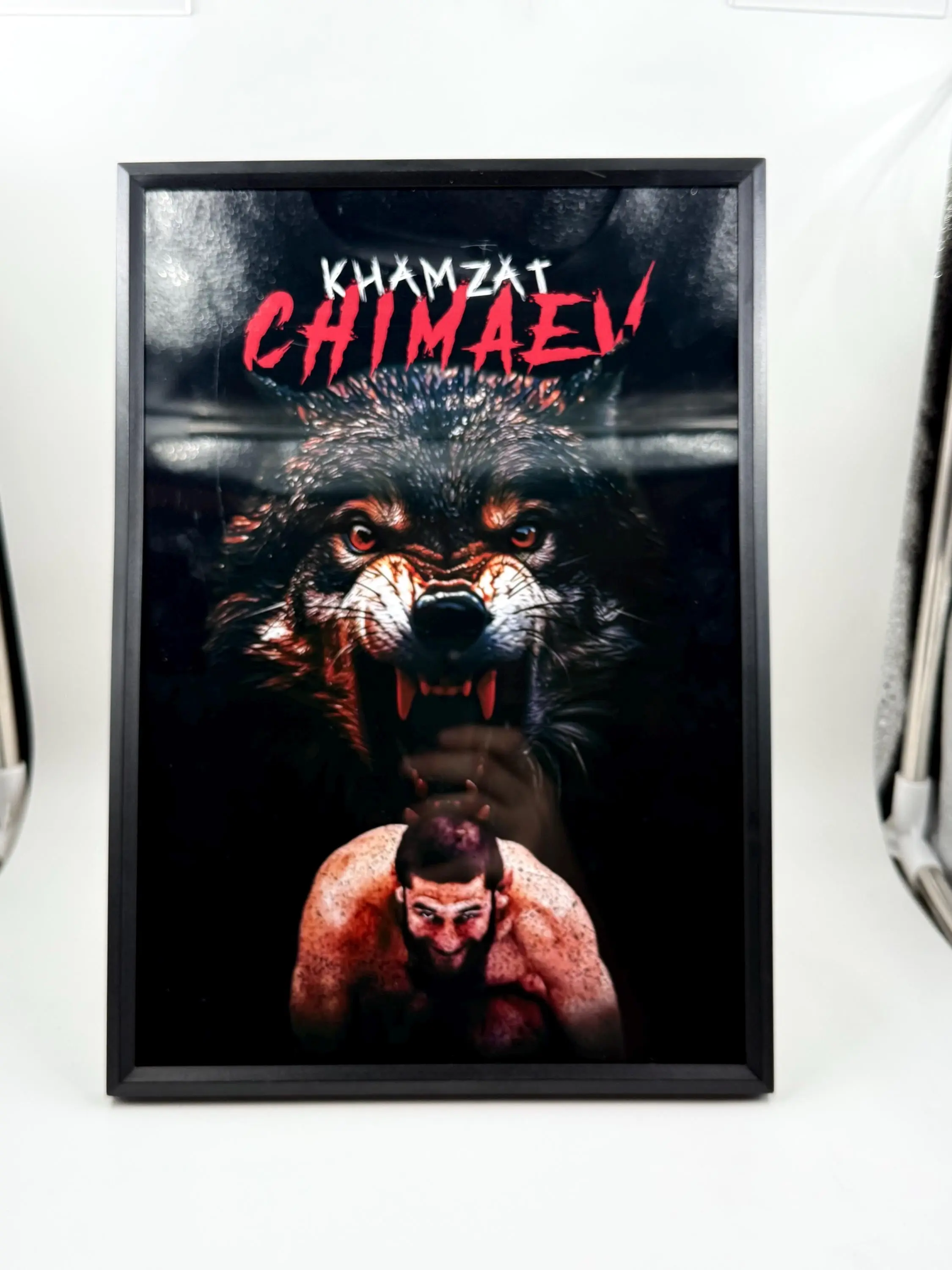 Khamzat Chimaev Borz UFC Poster UNFramed |Wall Art | Sports Legend Print | Motivational Poster | Gift for UFC MMA Fans