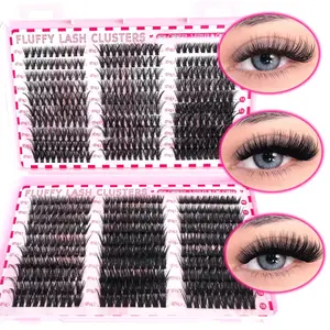 480/800pcs Individul Claster Eyelash Natural&Thick & Fluffy Extension 30D 40D 50D 60D 80D 100D Mix Length DIY Cluster eyelashes