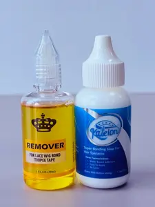 Professional Wig Glue & Remover Set, Waterproof Easy Stick, Gentle Removal No Damage, Suitable for Lace Wigs, Men's Hair Blocks