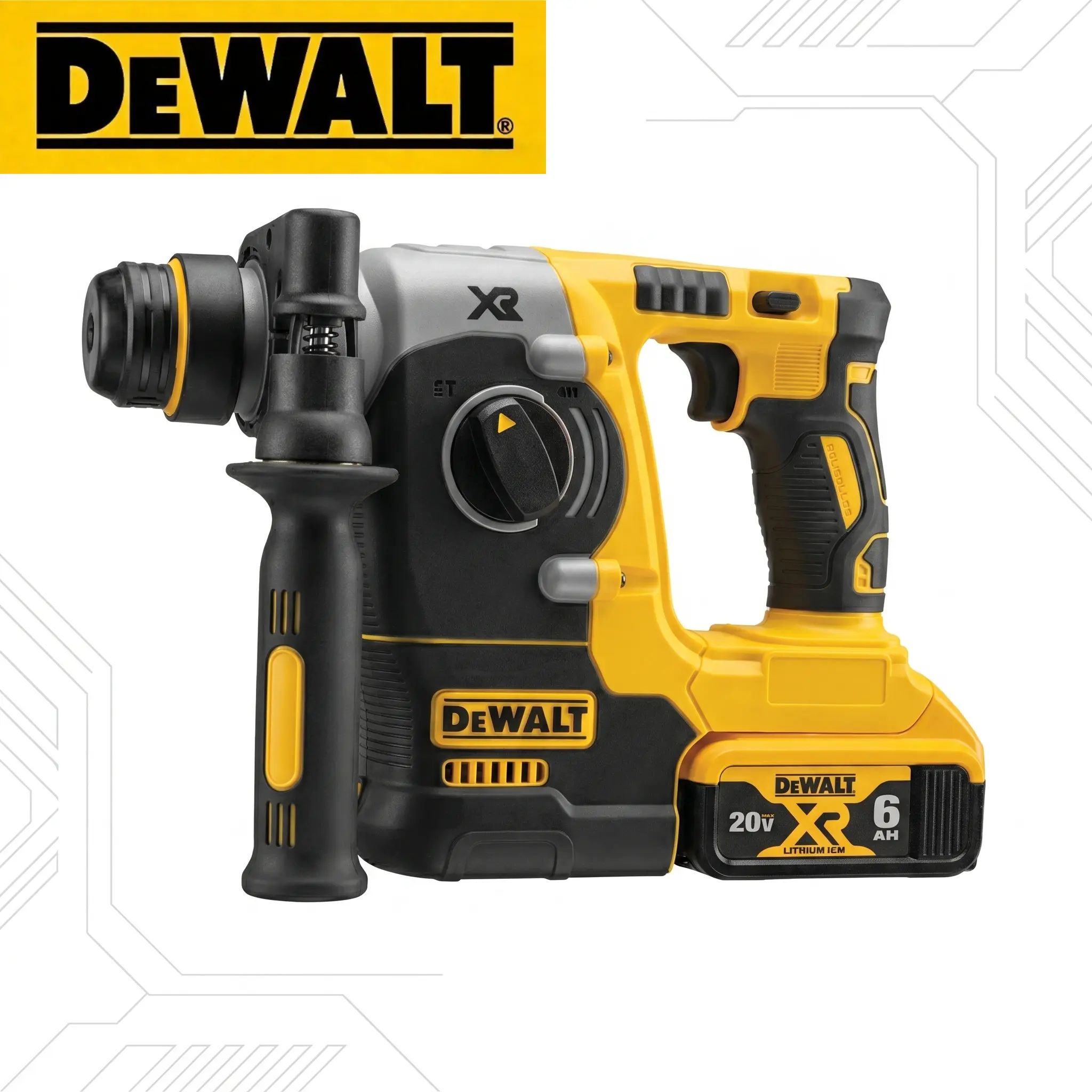 Dewalt DCH273 20V Max SDS Plus Brushless Cordless High Torque Rotary Hammer Drill - Durable 20V Max Brushless Cordless Drill/Driver, Stable Performance Construction Tool with Batteries for Contractors, Household Renovations