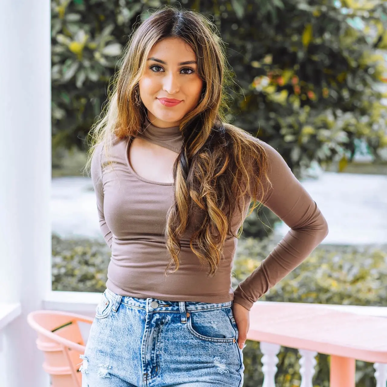 Mocha Crop Top, Stretychy Double Layer Top, Longsleeve, Plus Size Friendly, Fall Outfit, Women’s Casual Brunch Top, Comfy Everyday Top
