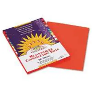 Pacon 6603 Construction Paper- 58 lbs.- 9 x 12- Orange - 50 Sheets Per Pack