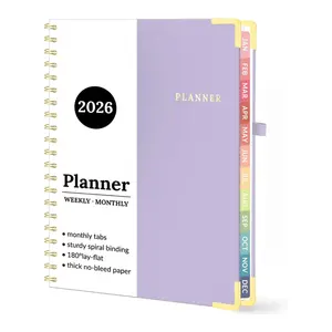 2026 Weekly Monthly Planner 8.5x11, Hardcover Agenda Organizer with Inner Pocket, Large A4 Planner for Office School Purple