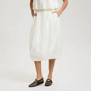 Women's Soft Bubble Skirt - A New Day Sour Cream L