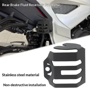 Suitable for zontes 703RR Modified Rear Brake Oil Reservoir Protective Cover Stainless Steel Decorative Cover Accessories