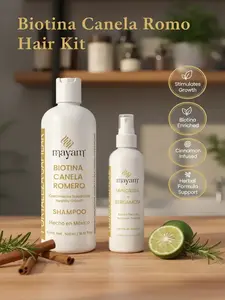 Glow & Grow Hair kit - Biotina Canela Romero 1 Shampoo & 1 hair tonic to help stimulate hair growth Cleansing