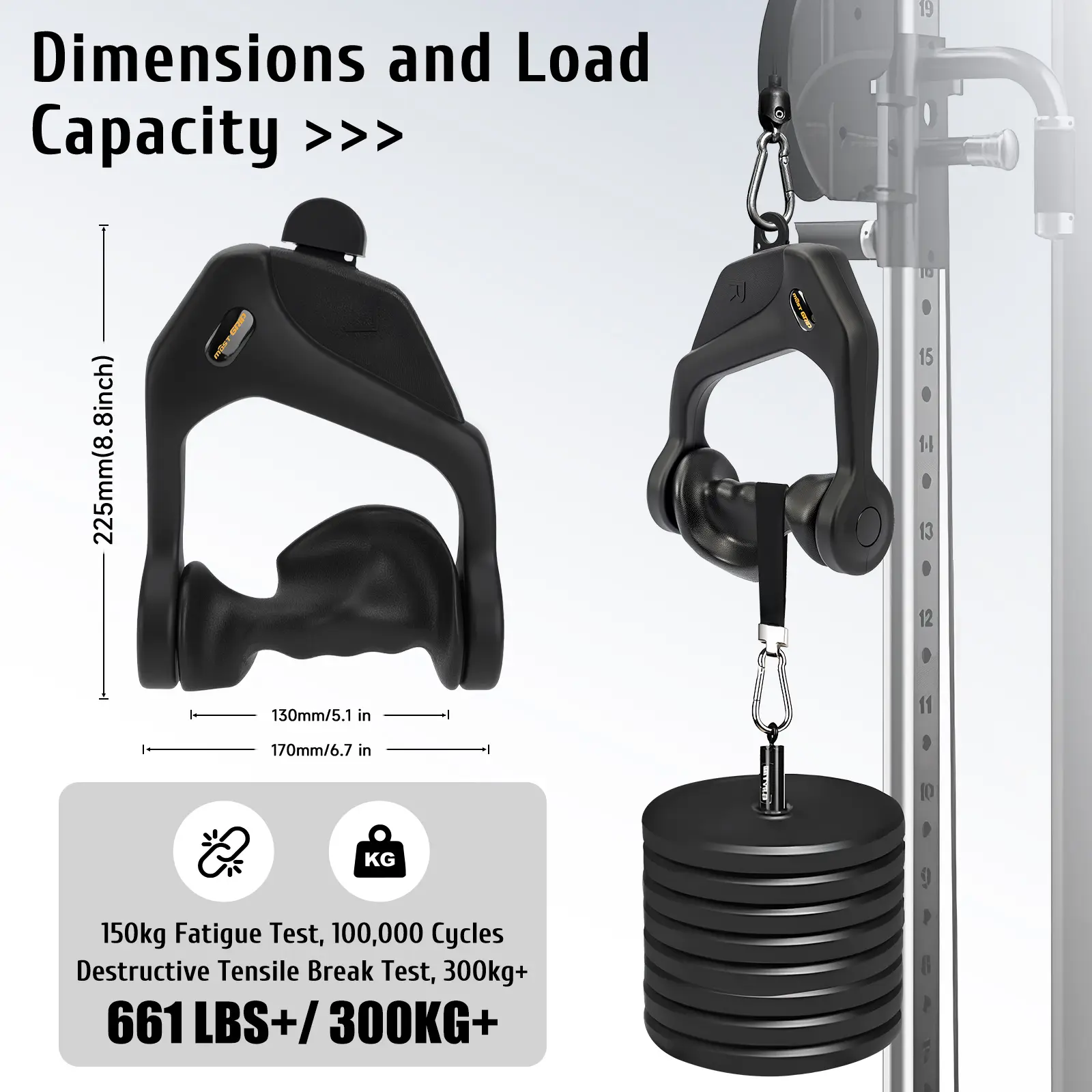MOST GRIP Cable Machine Handles – Ergonomic D Handle Attachment