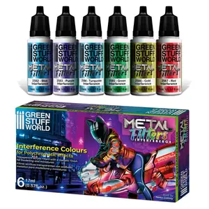 Green Stuff World Metal Filters for Models and Miniatures: Set of Interference Colors 10129