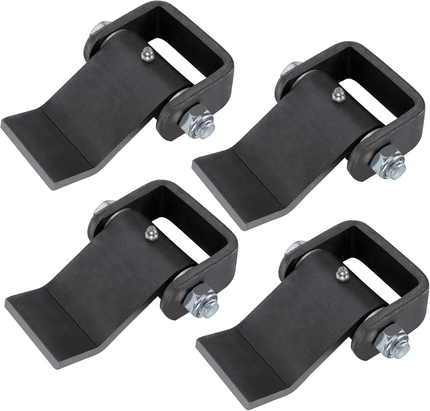 Steel Dump Trailer Hinge, Weld on Heavy Duty Trailer Door Hinge, Strap Style Short Leaf, Pack of 4