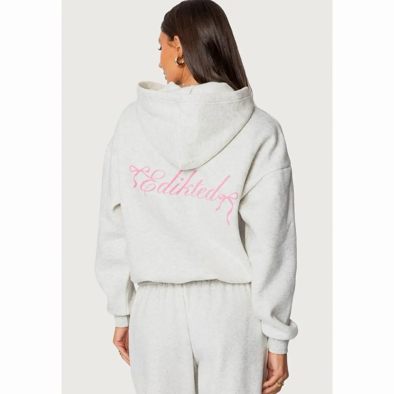 Edikted Sasha Bow Detail Hoodie