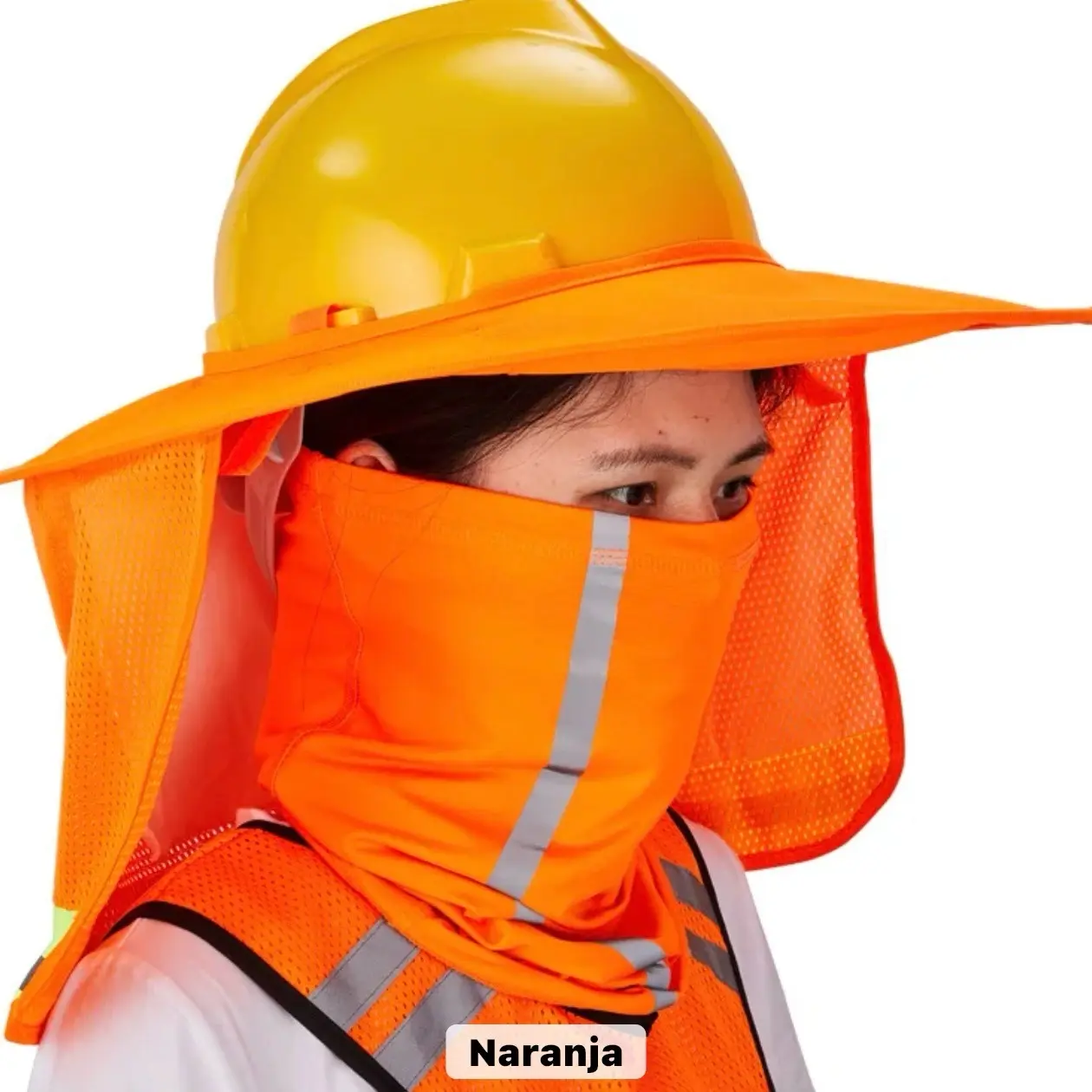 full brim sunscreen with mesh and tube mask