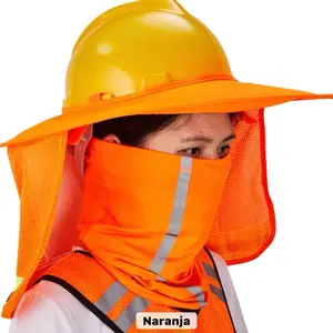 full brim sunscreen with mesh and tube mask