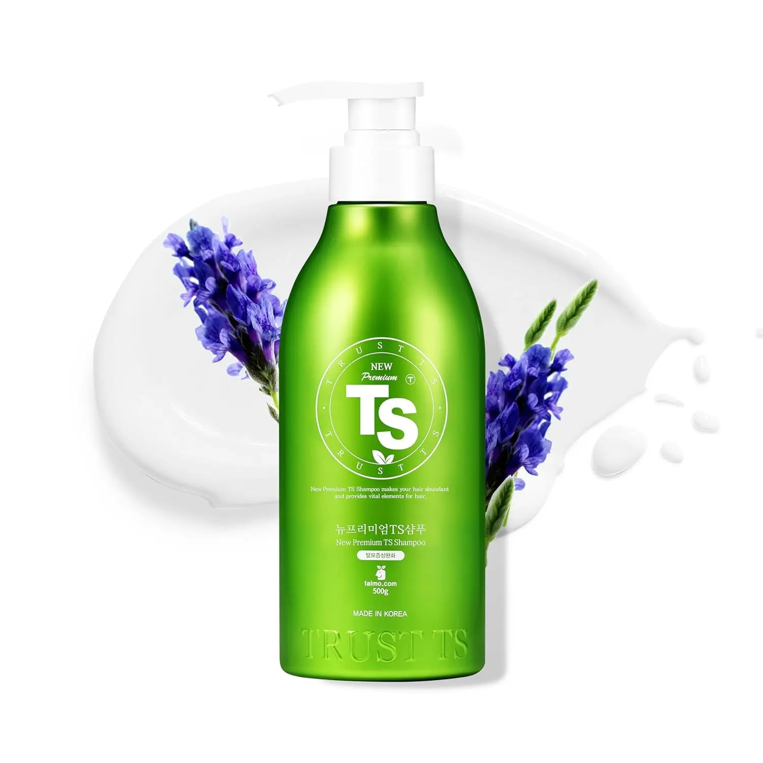 TS New Premium Shampoo | Korean Hair Loss Care for Thinning Hair with Biotin & Niacinamide | Zinc Pyrithione & 19 Botanical Extracts (16.91Fl Oz/ 500ml)